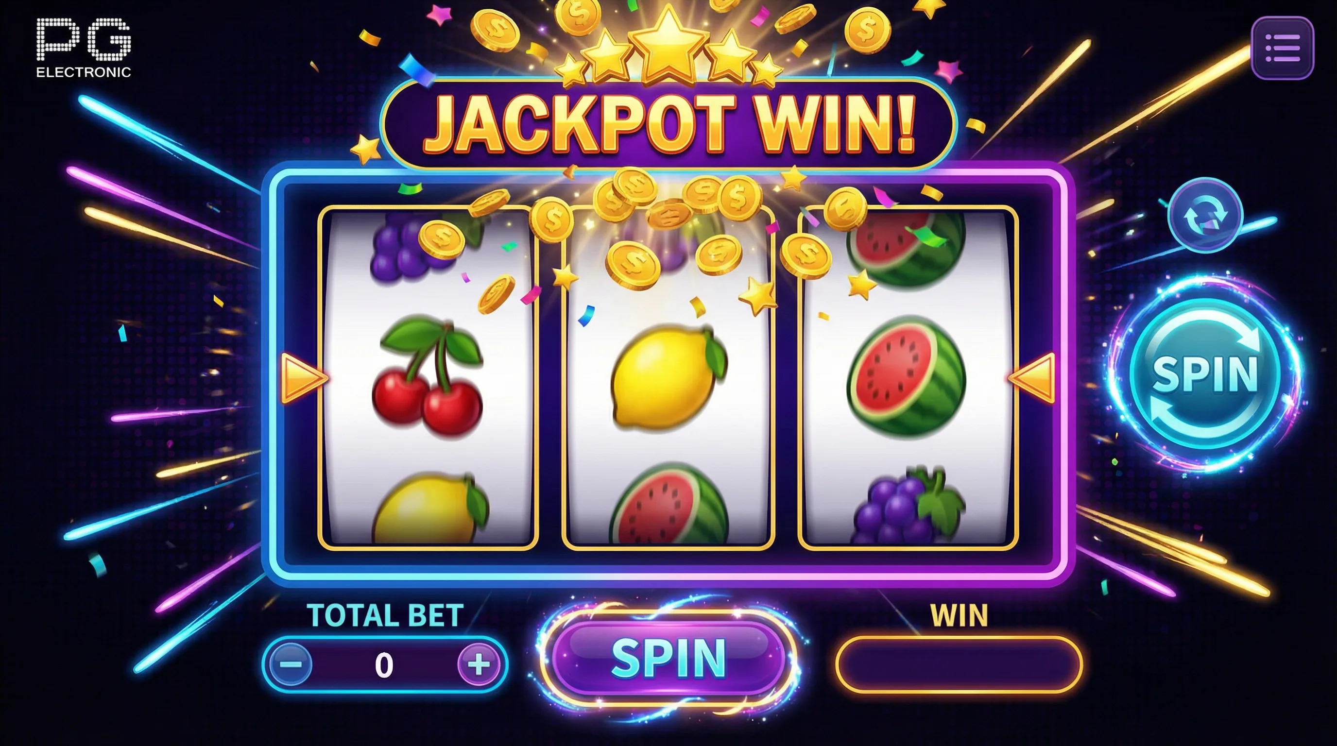 电子游戏精彩中奖画面